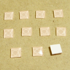 TL /사각 타일비즈/1cm*1cm/살구색/약100개