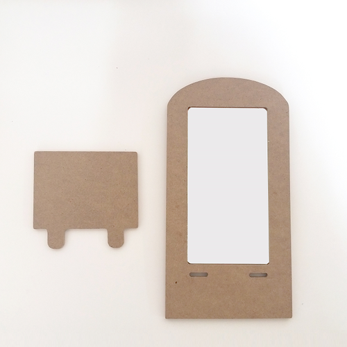 MDF 나무탁상거울 직사각