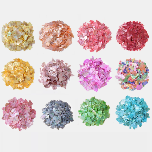 천연자개큰조각 레진아트 자개공예 6색1통 크기3mm~8mm