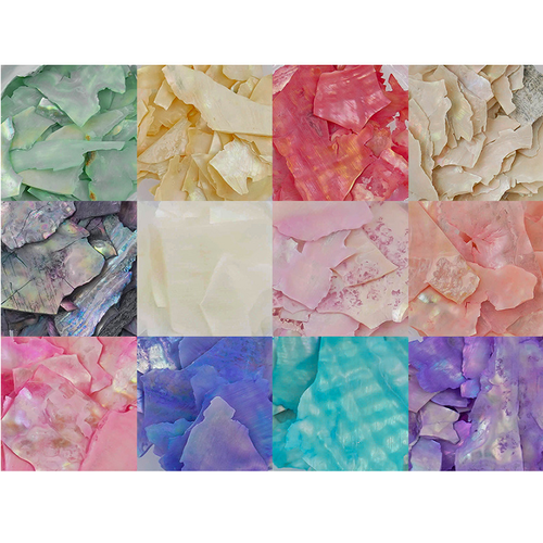 천연자개큰조각 레진아트 자개공예 6색1통 크기3mm~8mm