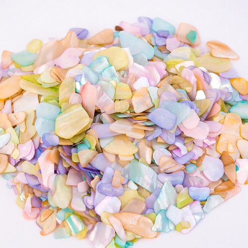 천연자개큰조각 레진아트 자개공예 6색1통 크기3mm~8mm