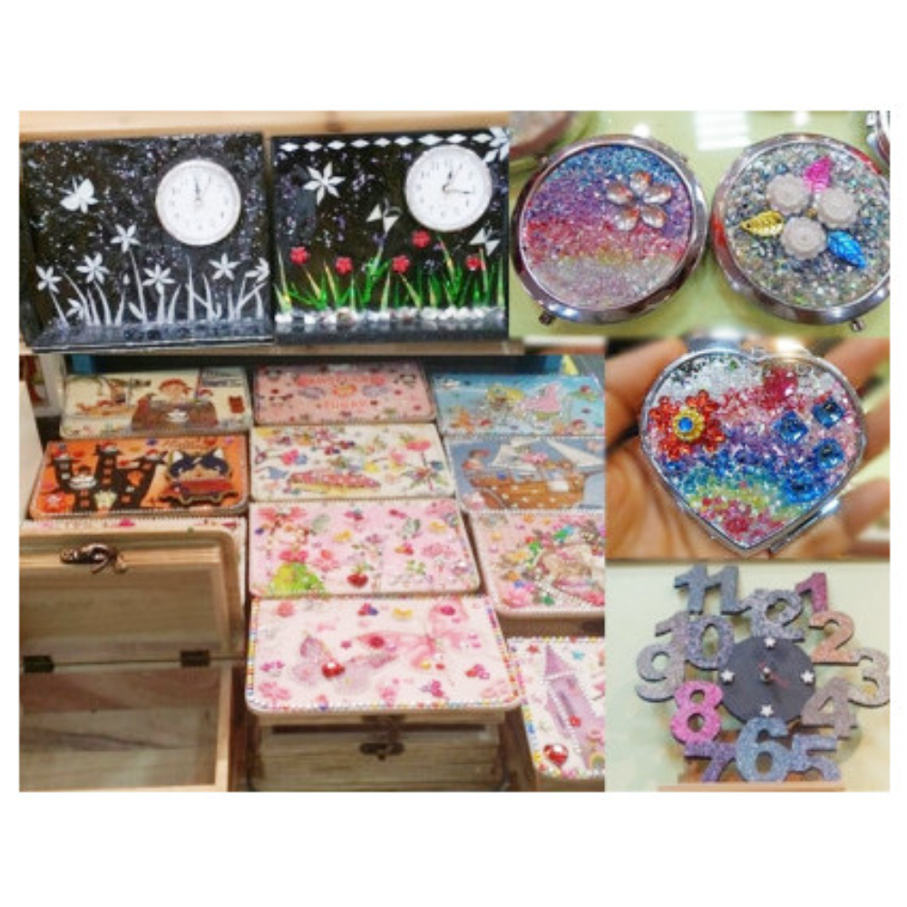 천연자개큰조각 레진아트 자개공예 6색1통 크기3mm~8mm