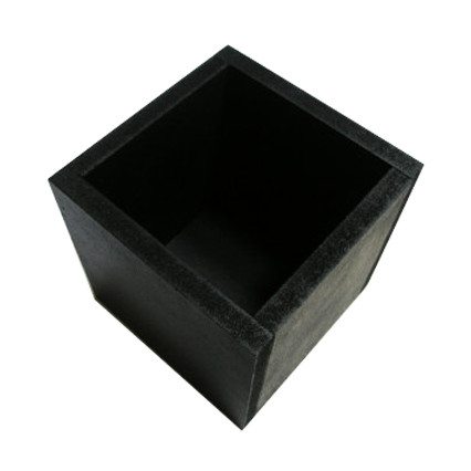 정사각 연필통 검정색 자개 반제품 가로10cm 세로10cm 높이10cm