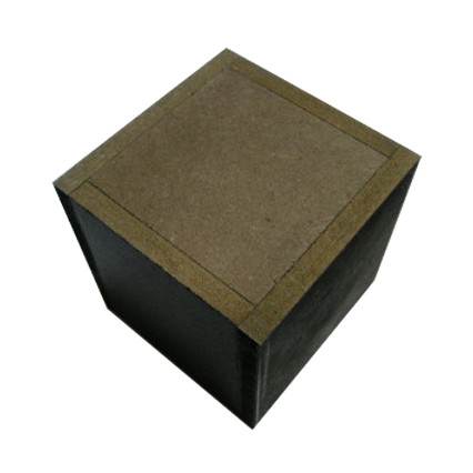 정사각 연필통 검정색 자개 반제품 가로10cm 세로10cm 높이10cm