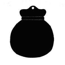 자개공예 검정아크릴 두줄레이스 복주머니 키링재료