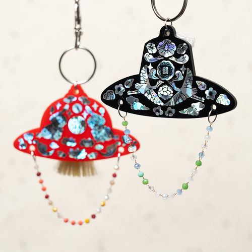 굿즈 전통모자키링만들기 갓키링 아크릴열쇠고리 자개키링만들기세트