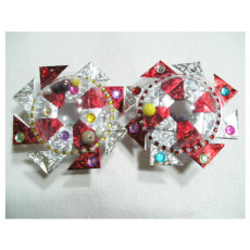 우주선팽이 종이접기 패키지 빨강 초록 2개 1세트